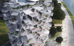 Arquitectos franceses y japoneses desarrollan particular “edificio-árbol”