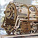 Locomotoras de madera que se unen sin pegamento y se mueven sin motores