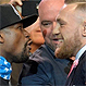 Conor McGregor y Floyd Mayweather se dijeron de todo en el primer cara a cara oficial