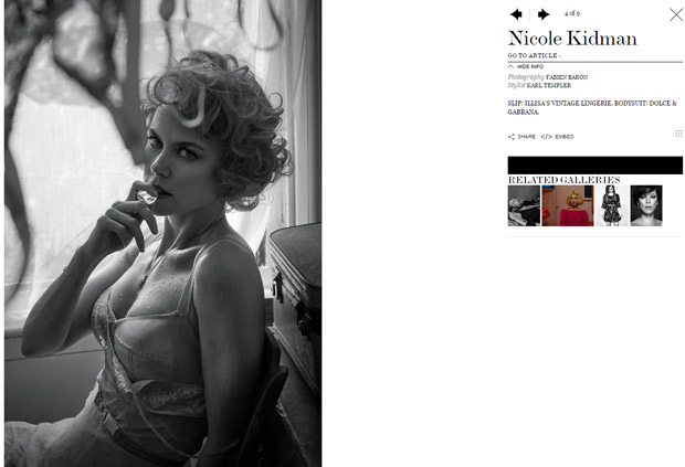Nicole Kidman en lencería