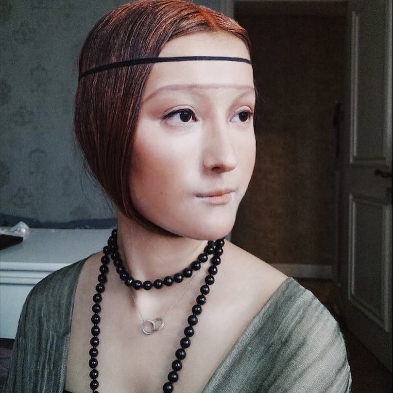 la dama de armiño da vinci maquillaje