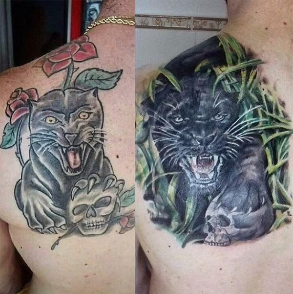 tapar un tatuaje mal hecho antes y despues 1