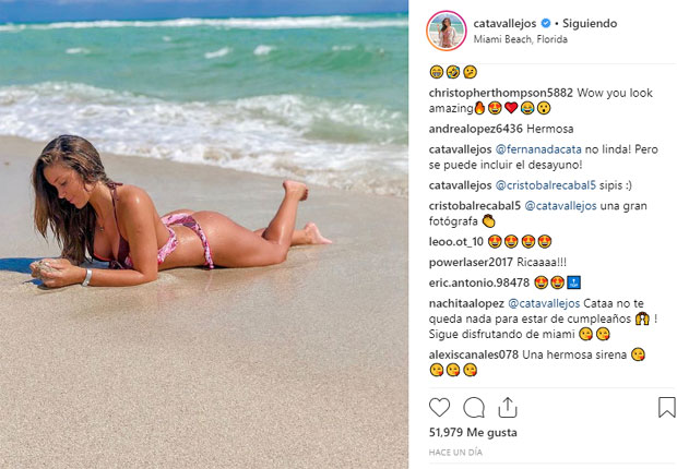 Cata Vallejos vacaciones Miami