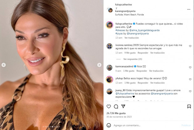 La actriz nació en Caracas, aunque hizo gran parte de su carrera en Argentina / www.instagram.com/fulopcatherine