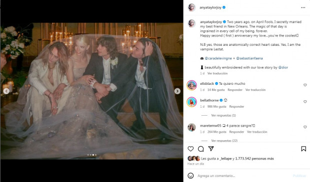 Y las mismas causaron harto revuelo entre seguidores / www.instagram.com/anyataylorjoy