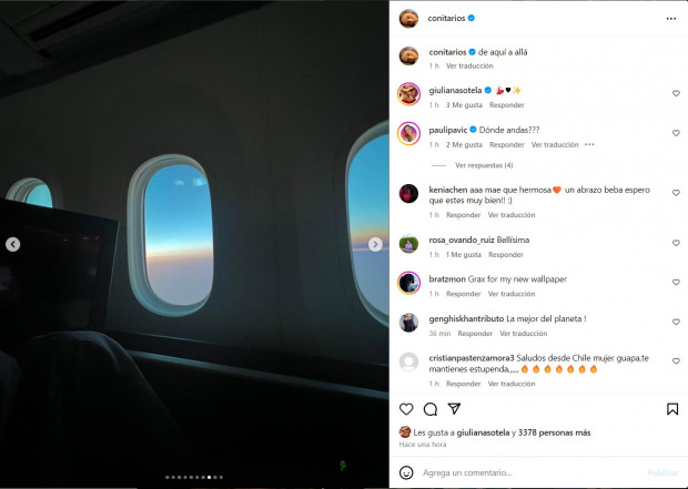 Distinto a la publicación más recoente, en este caso no indicó dónde se encontraba / www.instagram.com/conitarios