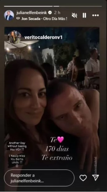 La cálida postal de Julián Elfenbein dirigida a su novia, Verónica Calderón / www.instagram.com/julianelfenbeink