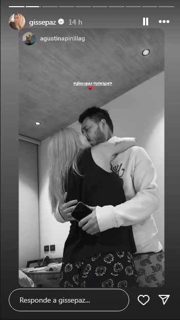 Gissella Gallardo compartió el romántico beso que se dio con Mauricio Pinilla / www.instagram.com/gissepaz