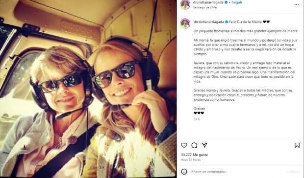 El emotivo homenaje de Cristián Arriagada para Javiera Suárez, fallecida en 2019 tras luchar contra el cáncer / www.instagram.com/drcristianarriagada