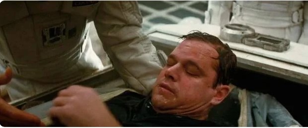 Matt Damon y su actuación en "Interstellar", a más de 1 hora y media de transcurrida la película / www.sensacine.com