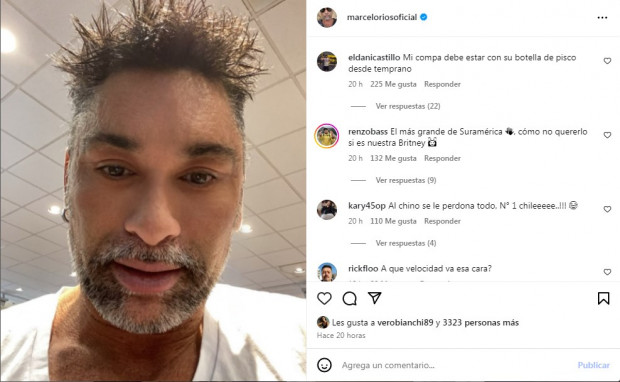 Como es habitual, el ex número 1 del mundo recibió críticas por su aspecto, y también se especuló con que le hackearon la cuenta / www.instagram.com/marceloriosoficial