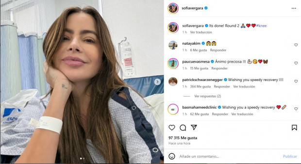 Sofía Vergara compartió imágenes desde el hospital y asustó a sus seguidores / www.instagram.com/sofiavergara