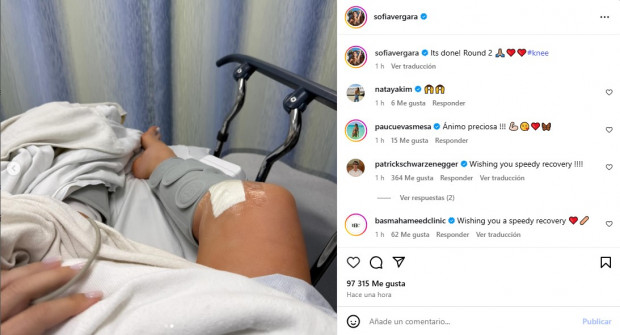 La artista colombiana se sometió a su segunda operación de rodilla y lo mostró en las redes / www.instagram.com/sofiavergara