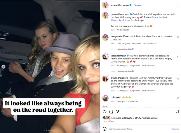 Esto implicó pasar mucho tiempo juntos en la ruta / www.instagram.com/reesewitherspoon