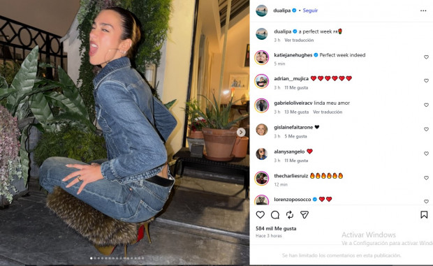 Dua Lipa, de vacaciones en París / www.instagram.com/dualipa