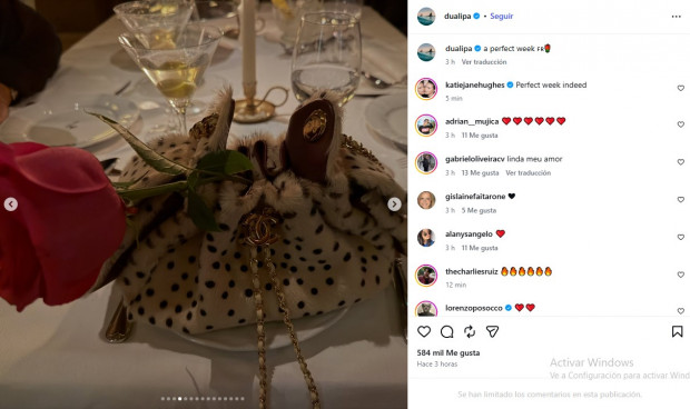 La artista disfrutó de lo que aseguró que fue una "semana perfecta" / www.instagram.com/dualipa