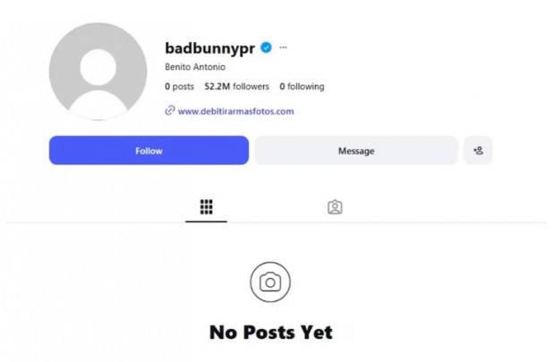 Misterio total: Bad Bunny borró todas sus publicaciones de Instagram / www.infobae.com