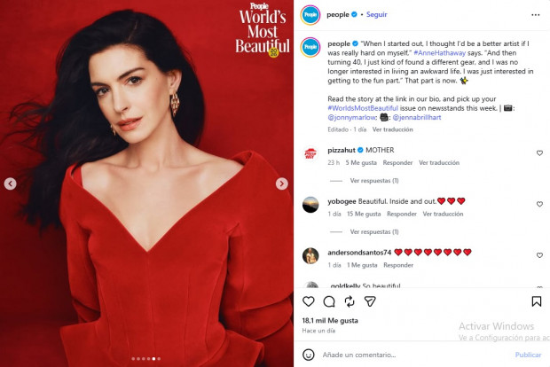 Anne Hathaway, la mujer más bella del mundo
