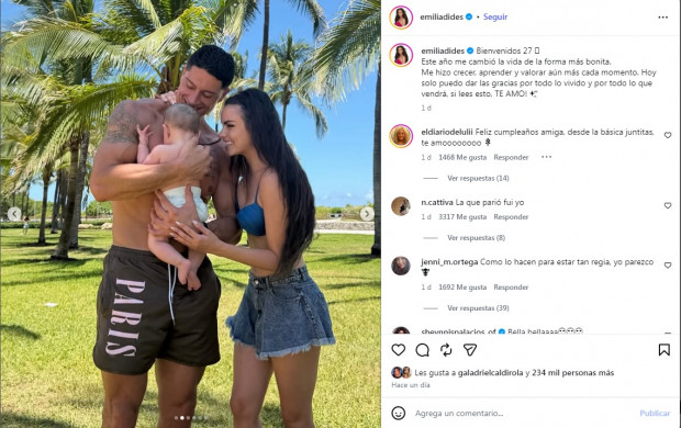 La cantante y ex Miss Universo Chile compartió imágenes familiares / www.instagram.com/emiliadides