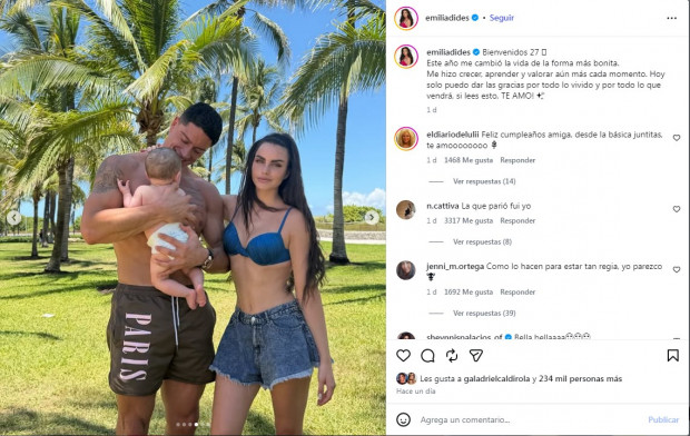 Los registros sacaron más de 200 mil "me gusta" y muchos comentarios positivos / www.instagram.com/emiliadides
