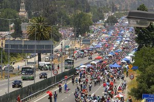 Llegando al Santuario de Lo Vásquez