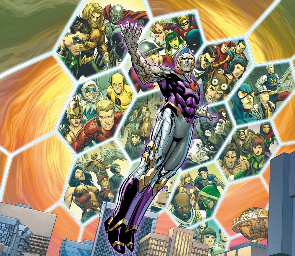 Imagen promocional de "Convergence". Arte de Carlo Pagulayan, José Marzán Jr. y Hi-Fi