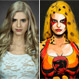 Bella cosplay pinta sobre su cuerpo desnudo los mejores trajes de superhéroes