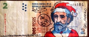 Dibujos en billetes argentinos