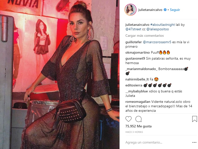 Julieta Nair Calvo lució audaz vestido
