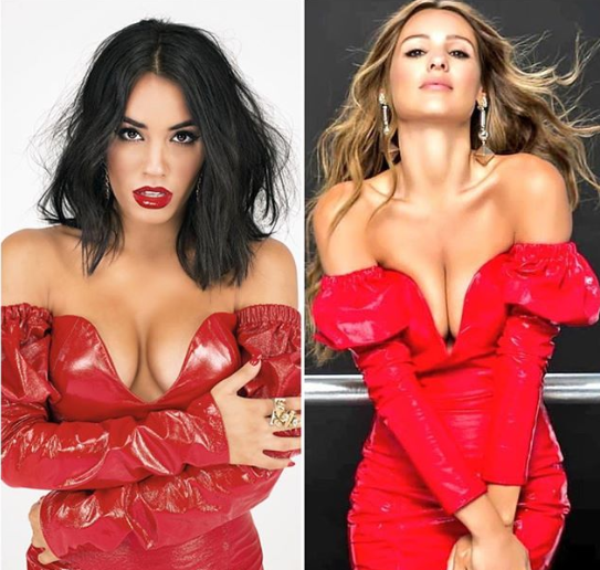 pampita lali esposito mismo vestido rojo