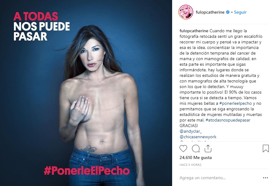 catherine fulop campaña cancer de mama ponerle el pecho