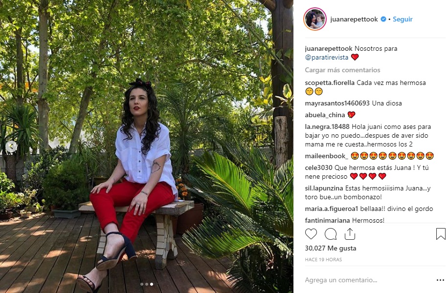 juana repetto post embarazo 2018
