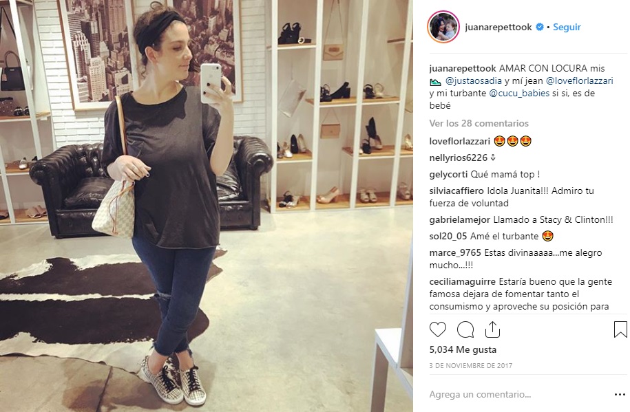 juana repetto post embarazo