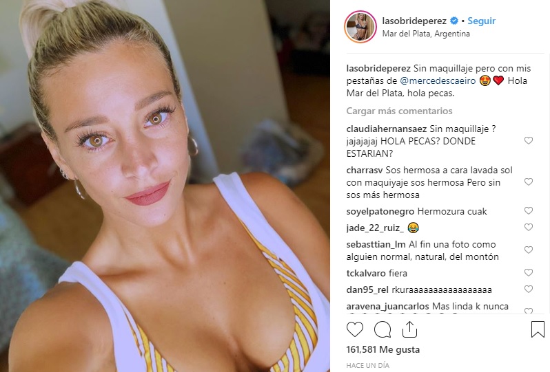 sol perez sin maquillaje