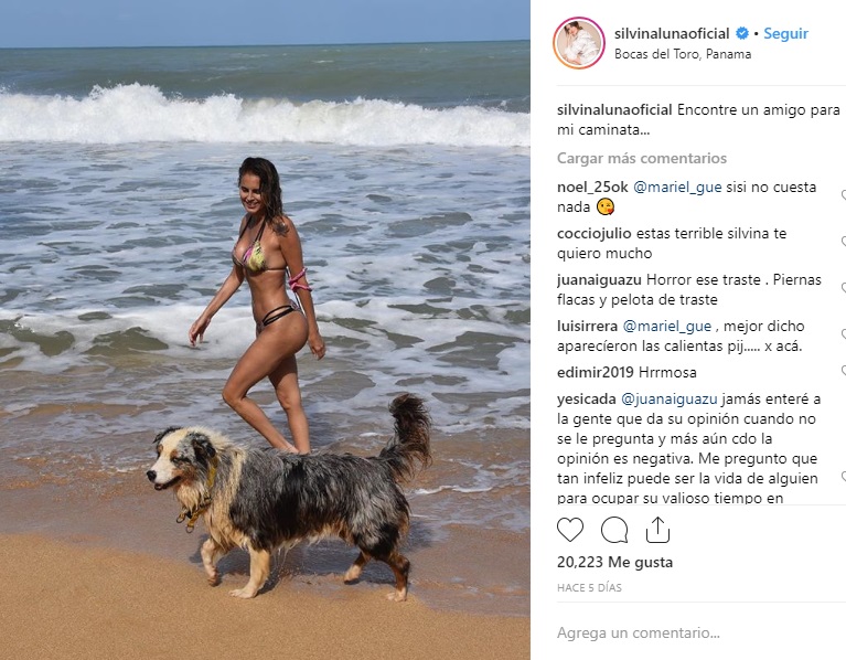 silvina luna en la playa 2019 2