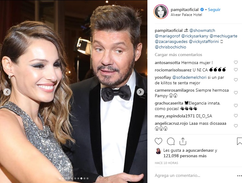 pampita vestido plateado showmatch 3
