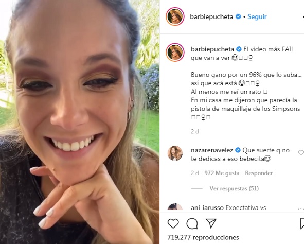 barbie velez maquillaje salio mal