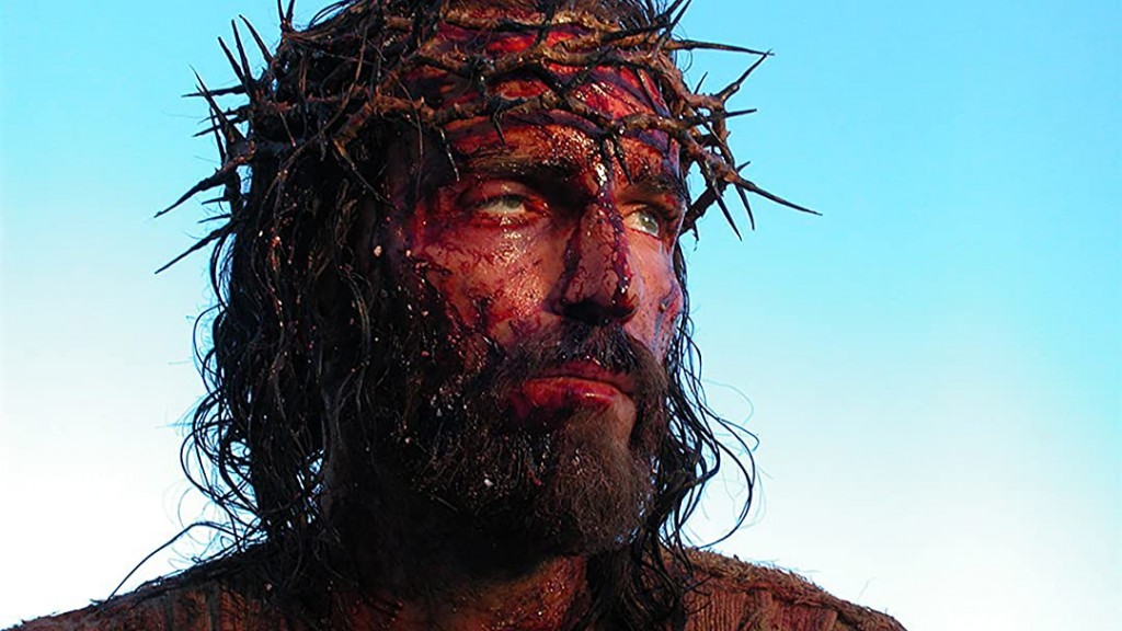 El actor Jim Caviezel personificando a Jesús de Nazaret en la película "La Pasión de Cristo" (2004).