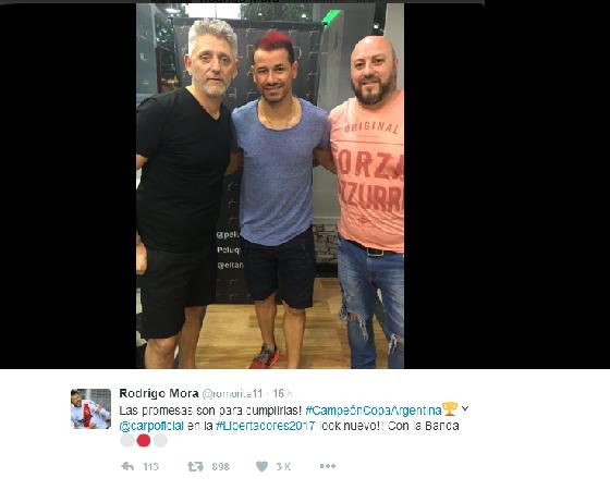 "Las promesas están para cumplirse", twiteó Mora.