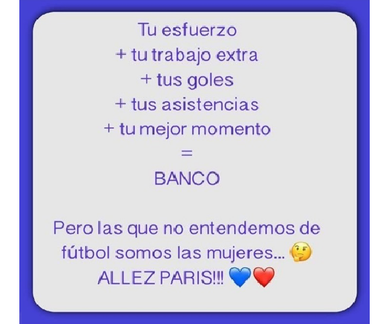 El mensaje de Cardoso en Instagram.