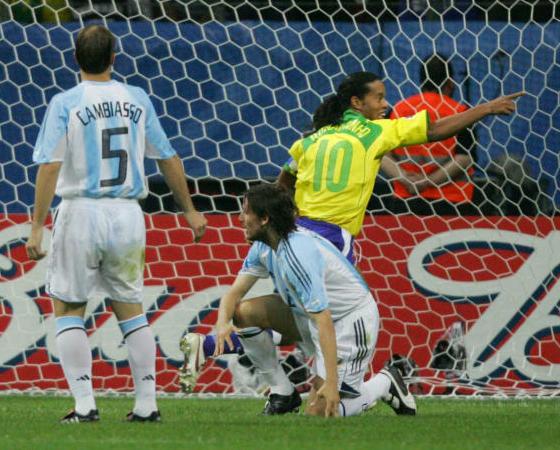 Ronaldinho, figura en la final de la Copa Confederaciones 2005.
