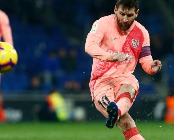 Messi, máximo goleador de la Liga de España.
