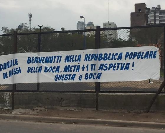 de rossi pancarta