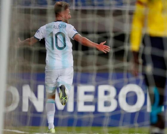 Mac Allister marcó el único gol del encuentro.