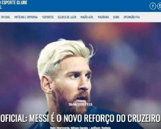 La portada del sitio web oficial de Cruzeiro.