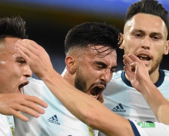 Nicolás González marcó el empate en la agonía del primer tiempo.