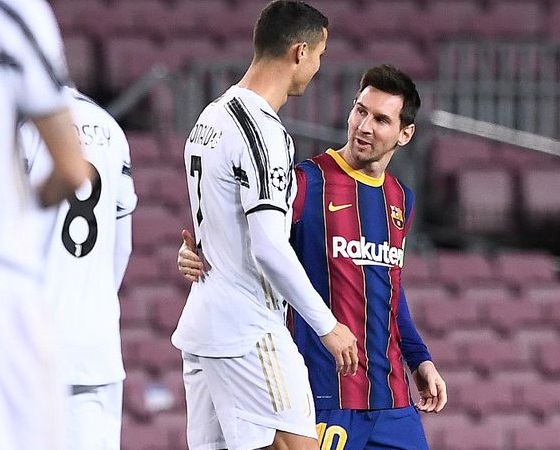 Messi y Cristiano se saludaron afectuosamente.