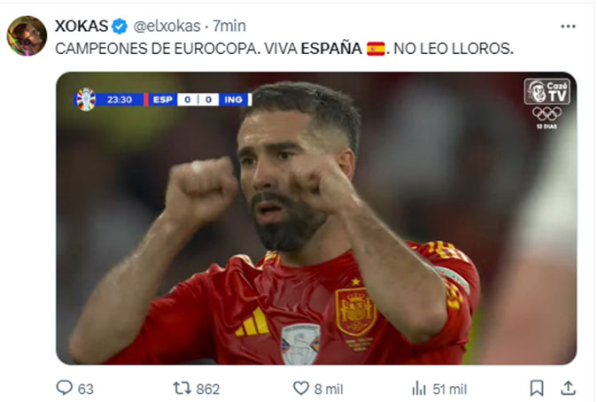 España gana y grita campeón en la Eurocopa 2024 Los memes que dejó