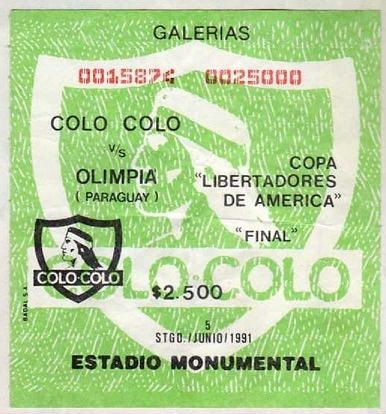 En tiempos en que no había plataformas para reservar entradas, la galería para la gran final tuvo un valor de “sólo” 2 mil 500 pesos.