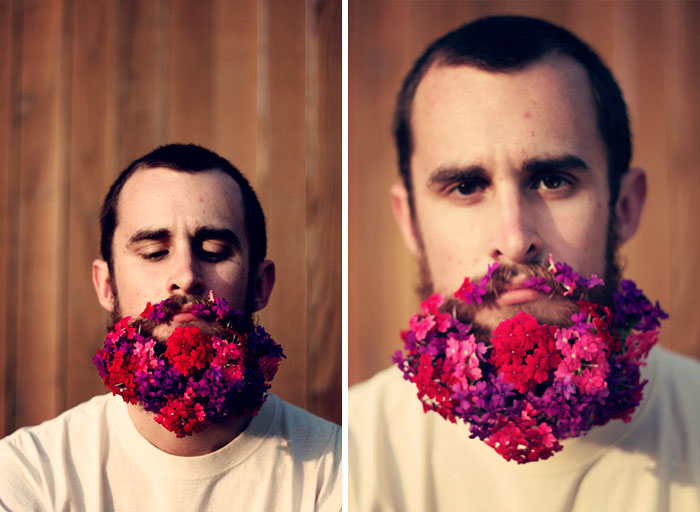 Barbas con flores